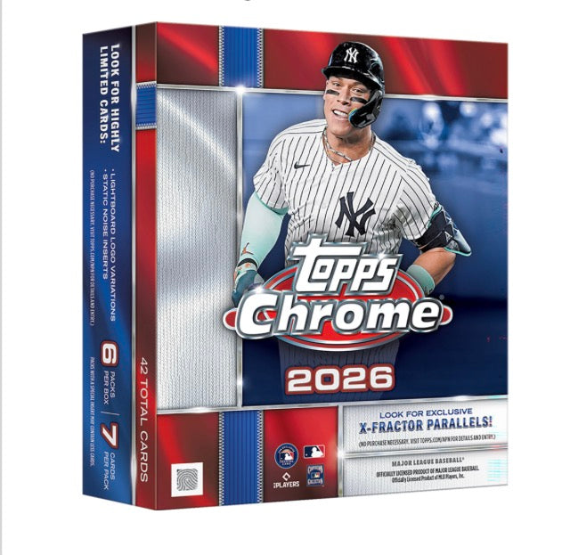 2026 Topps Chrome Baseball Factory Sealed Mega Box
